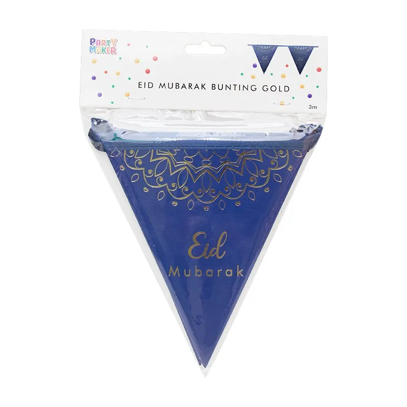 Eid Mubarak flag - blå - 3m
