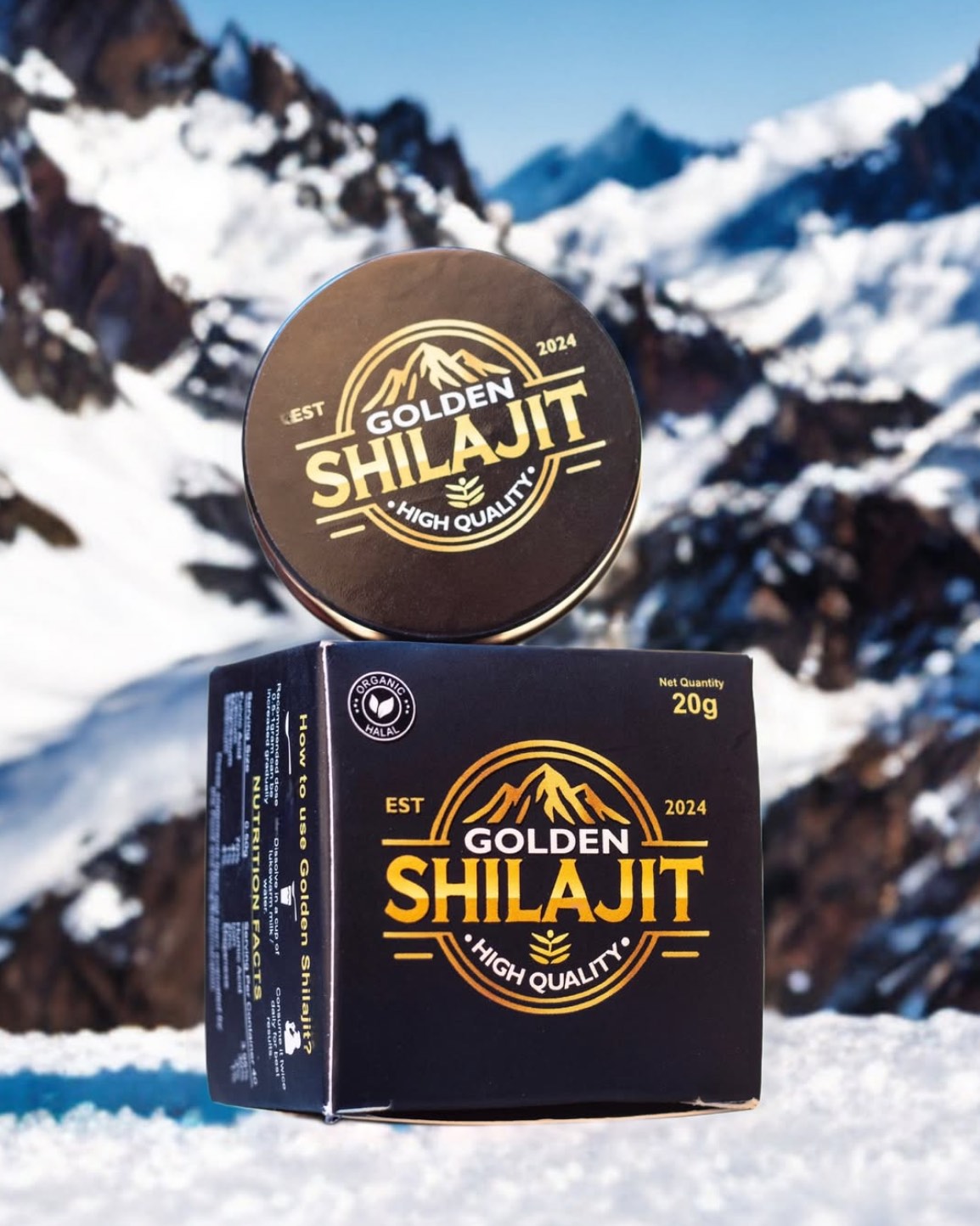 Golden Shijalit fra Himalaya - 20g - energi, fokus og velvære