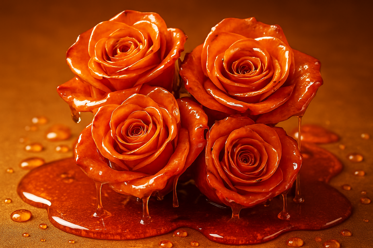 honey glazed rose orange