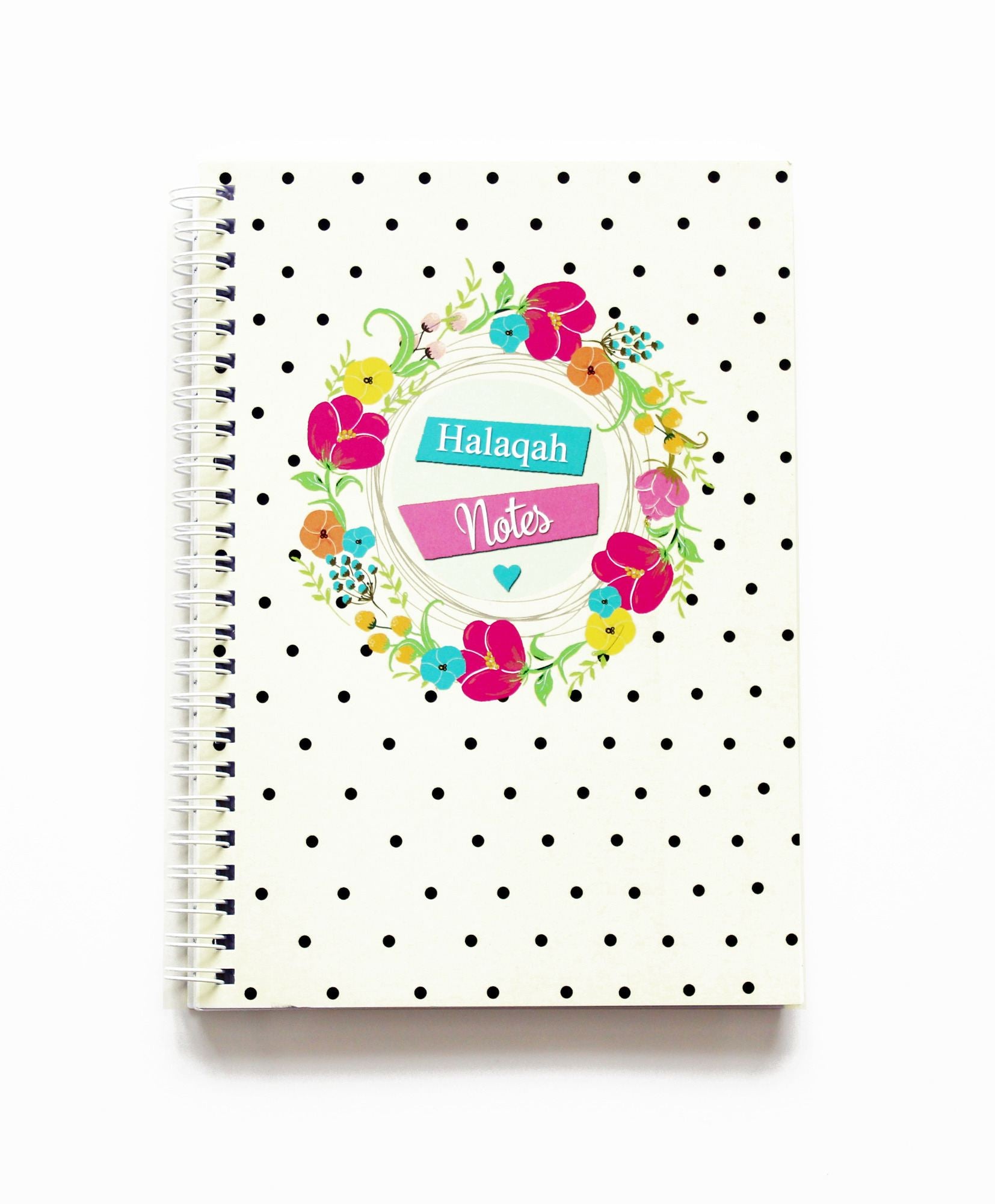 Notesbog - Halaqah notes med blomster
