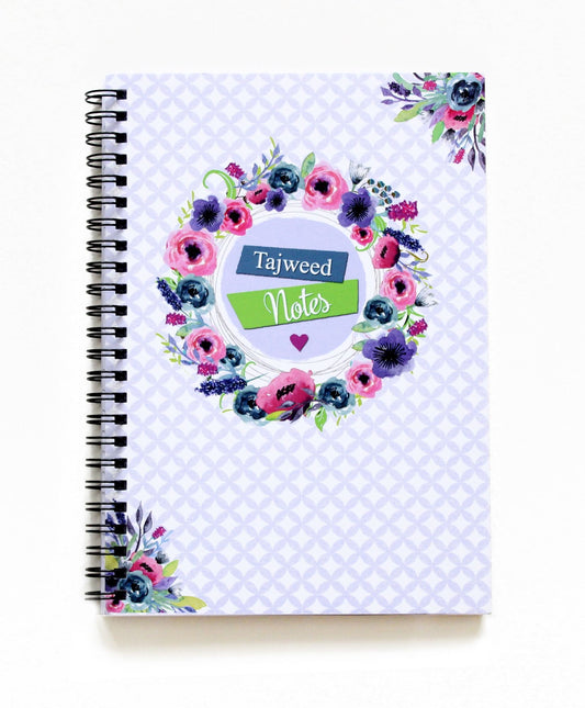 Notesbog - Tajweed notes blomstret