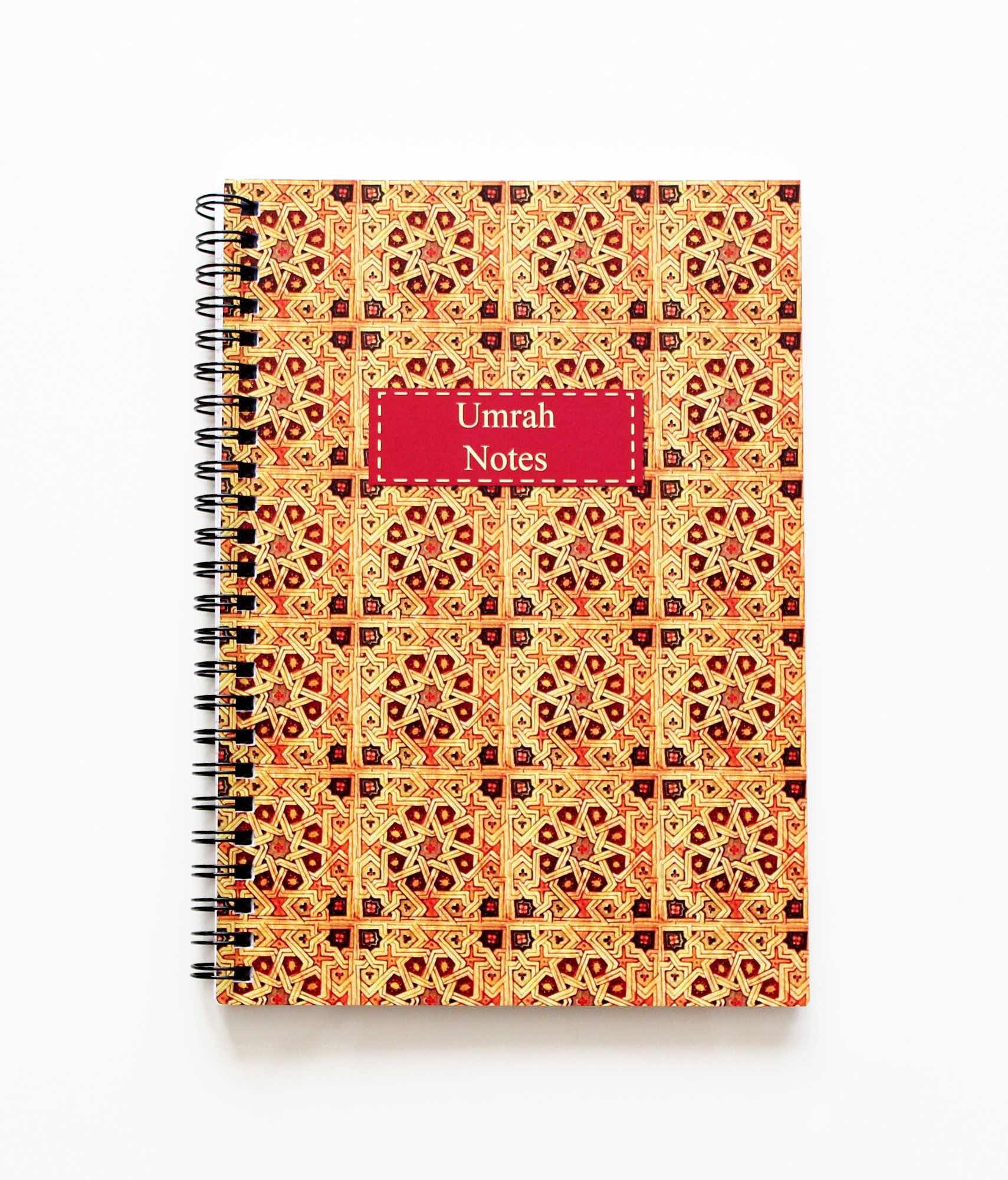 Notesbog - Umrah notes med kalligrafi