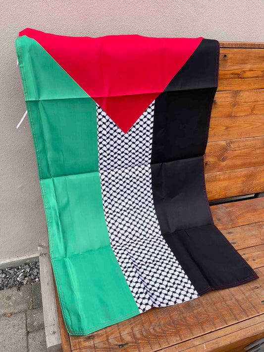 Palæstina flag med Keffiyeh design - 63 x 105 cm