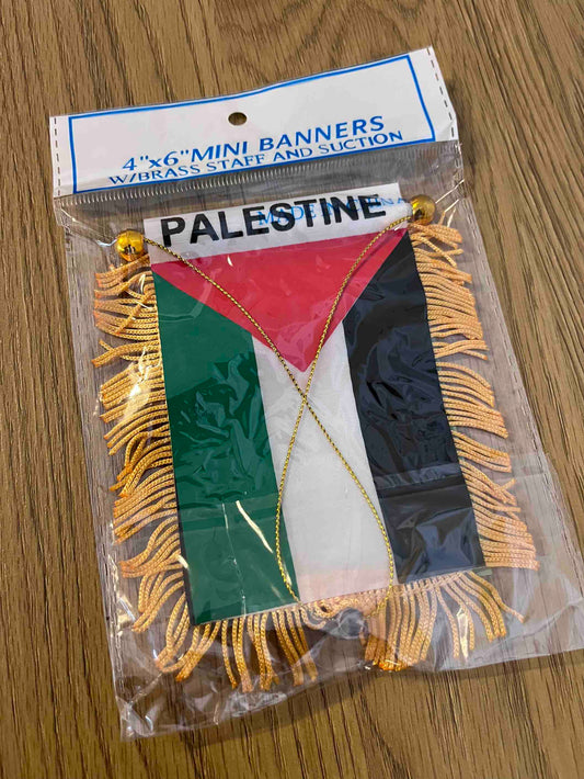 Palæstina flag til bakspejl - 11 x 13 cm