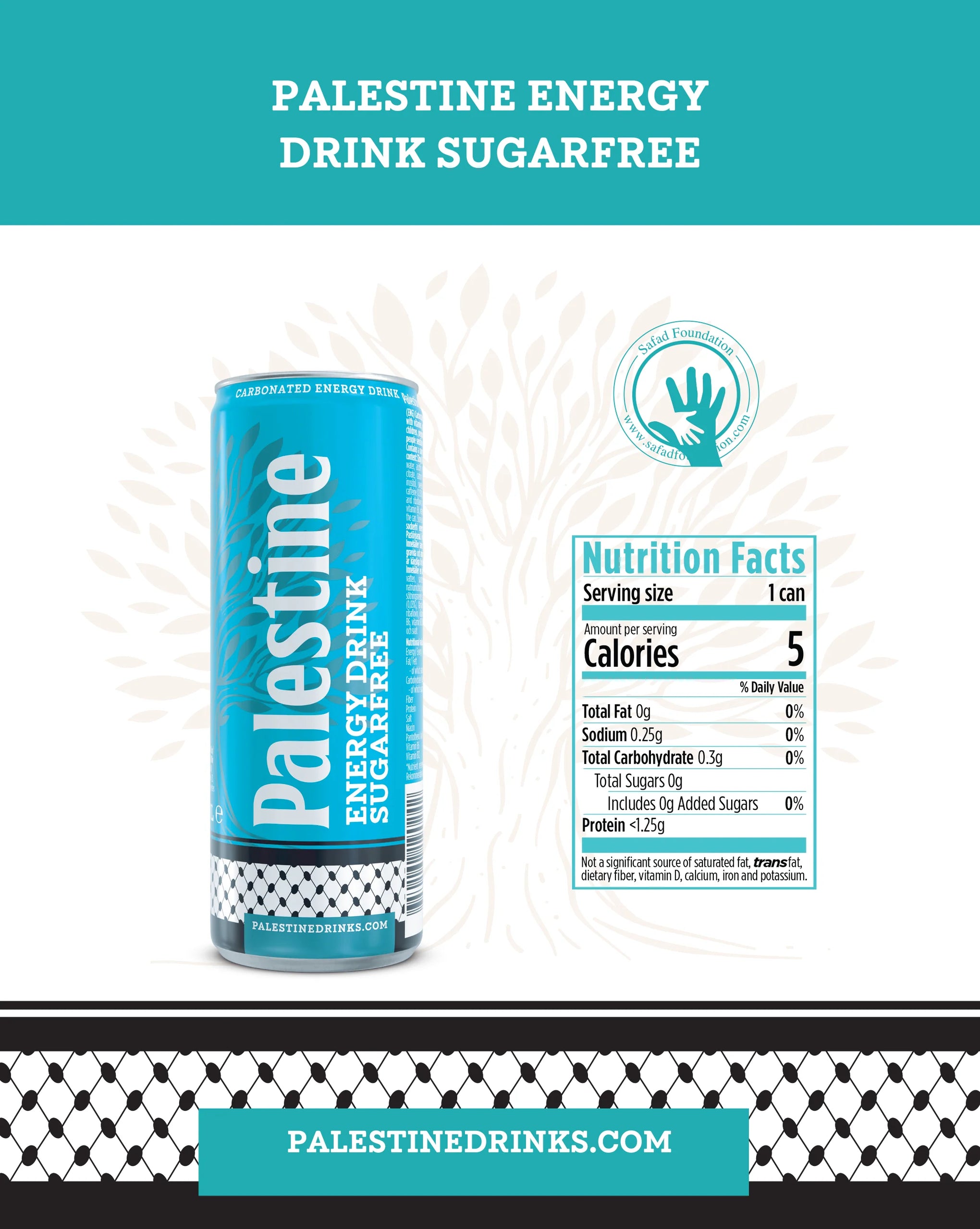 Palestine - Sukkerfri energidrik - 250ml