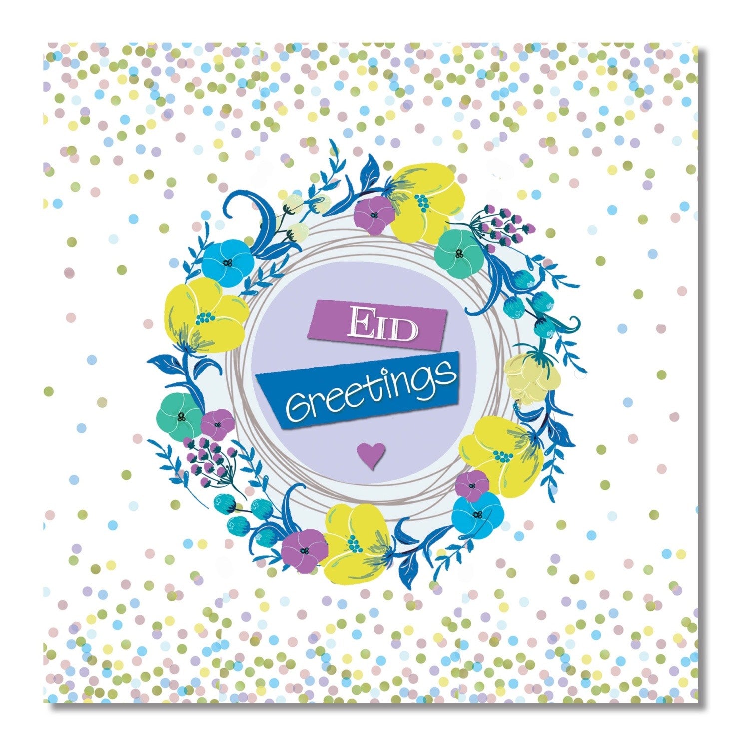 Postkort - Eid Greetings - Confetti