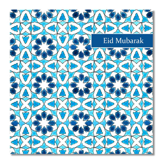Postkort - Eid Mubarak - Topkapi Blue Tile