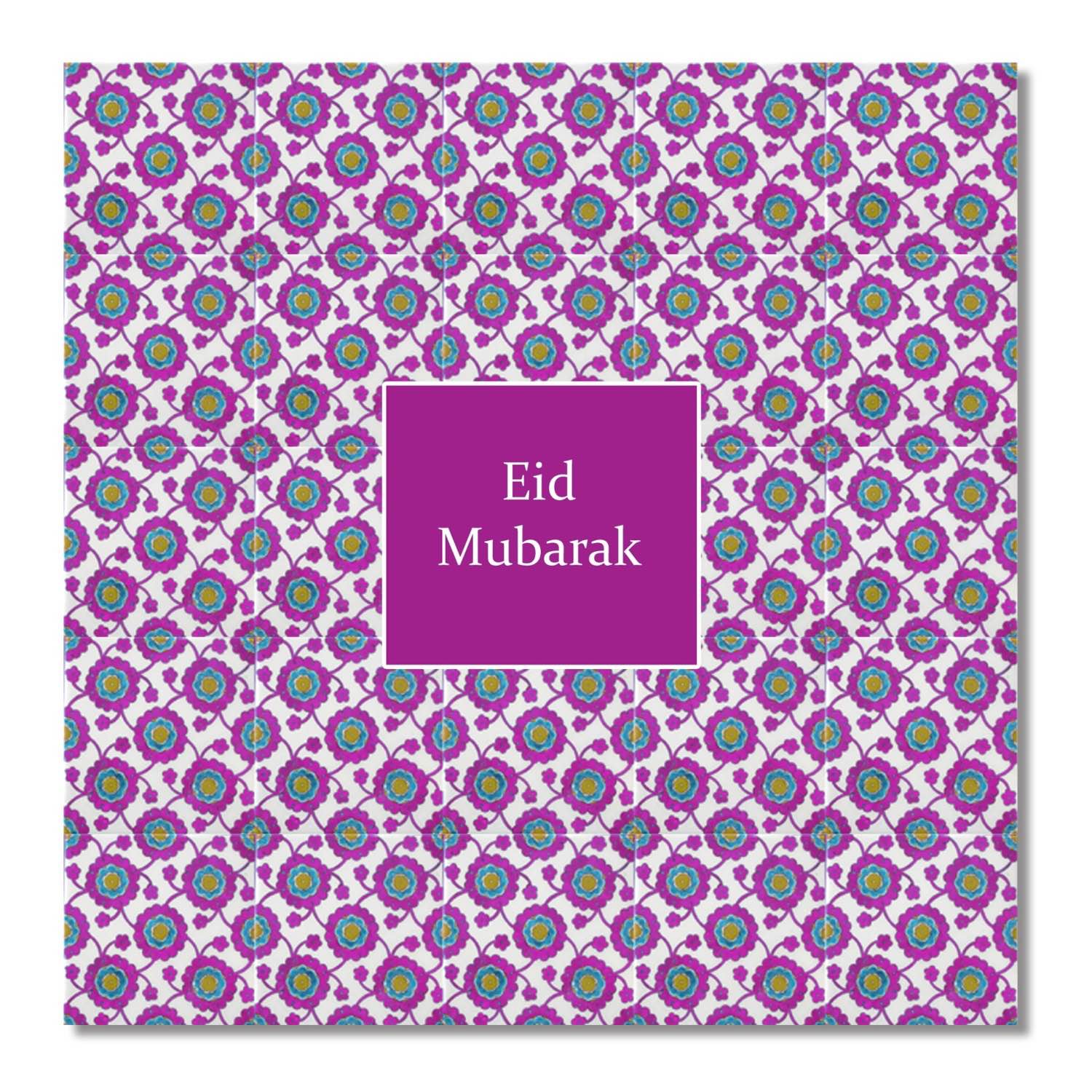 Postkort - Eid Mubarak - Topkapi Magenta