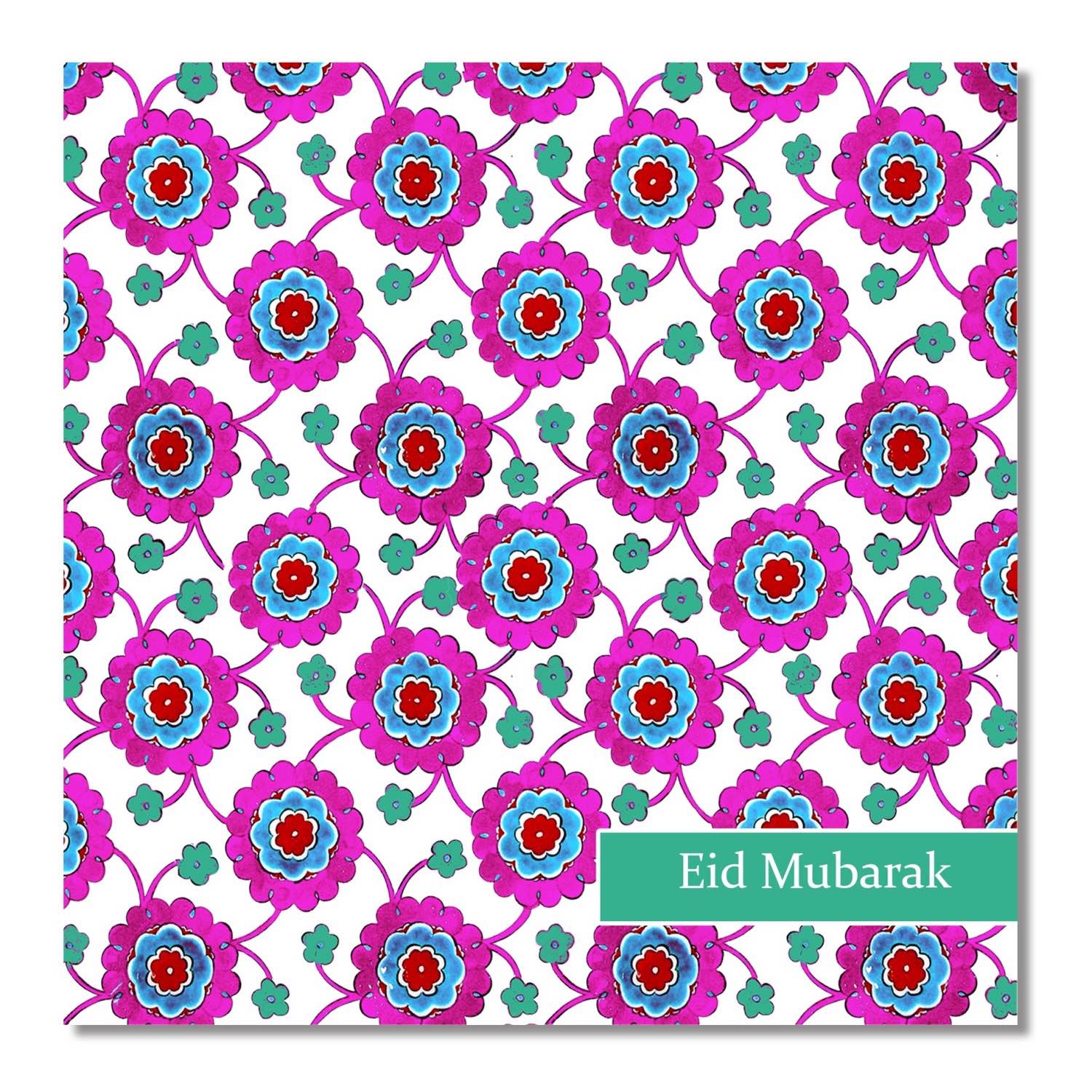 Postkort - Eid Mubarak - Topkapi Pink