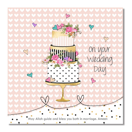 Postkort - On Your Wedding Day - Lagkage