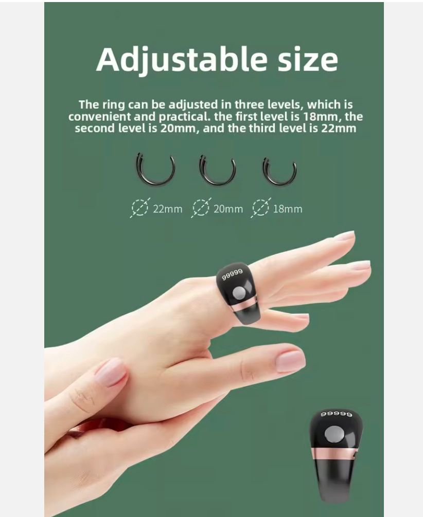 Zikr tasbih tæller - 3 str ring, app og salah tider