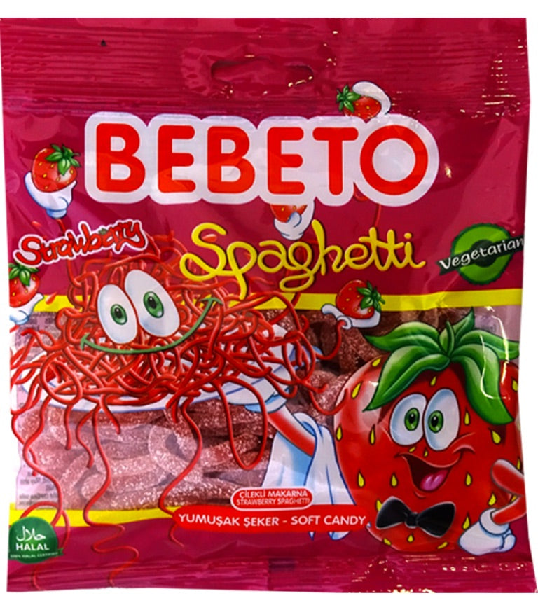 Bebeto - Syrlig Jordbær Spaghetti - 80g