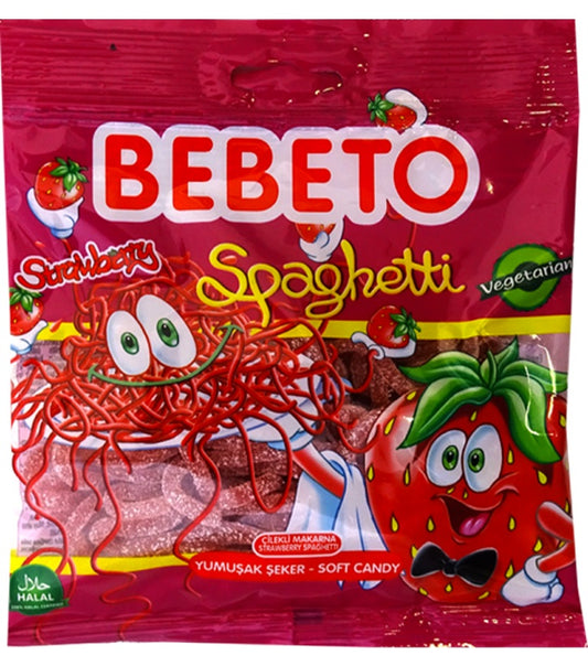 Bebeto - Syrlig Jordbær Spaghetti - 80g