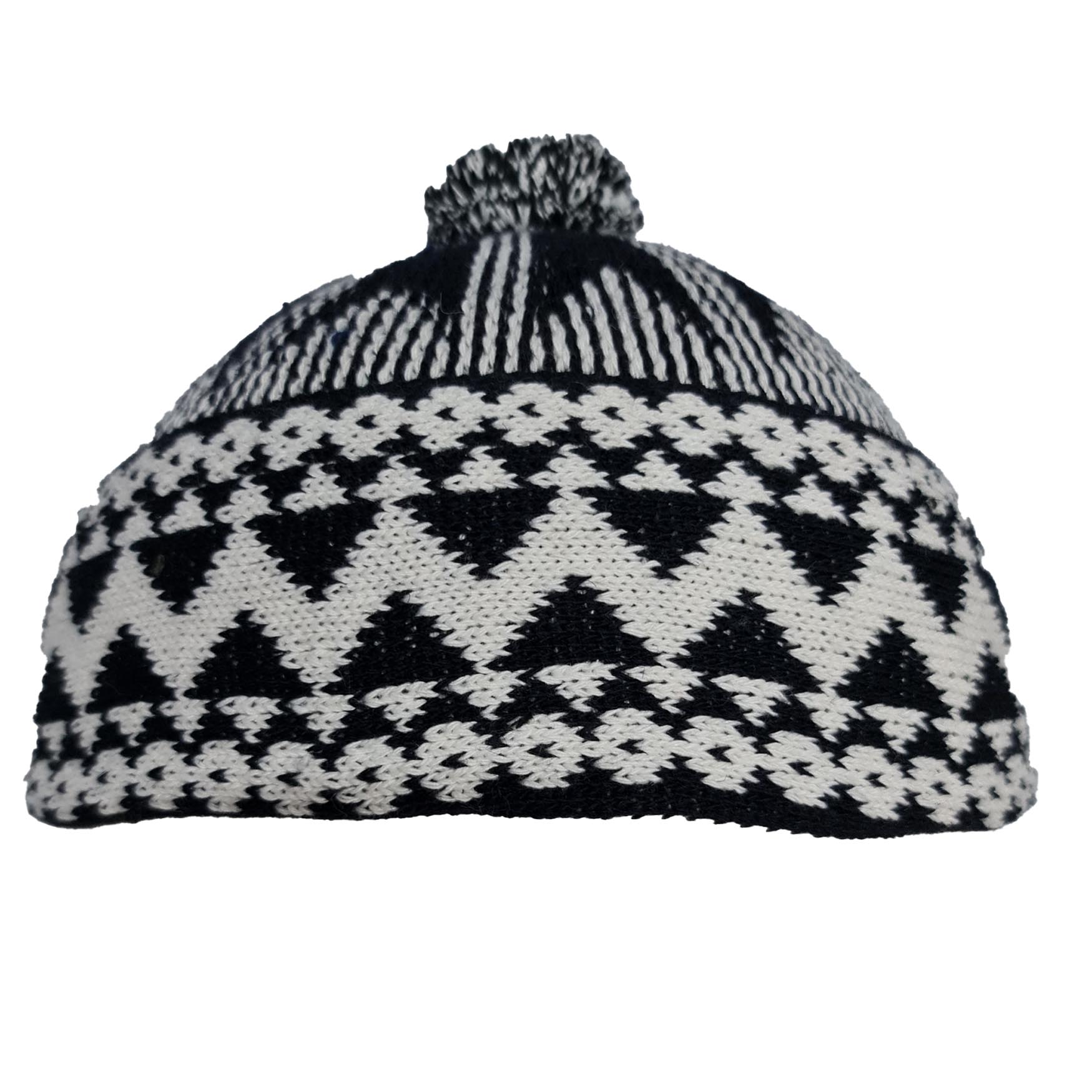 Tyk vinterhue uld - Blå - Grøn - Sort