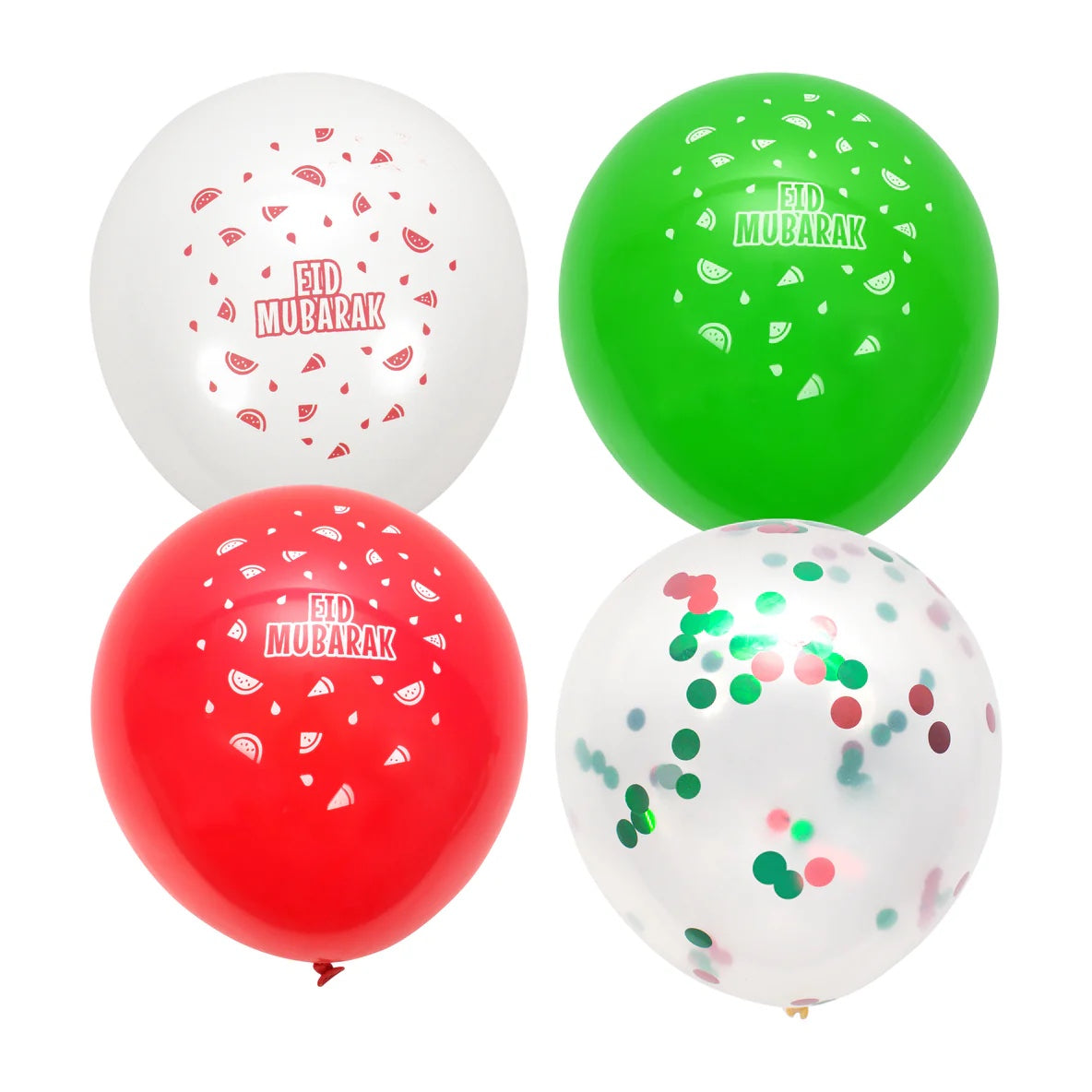 Vandmelon Eid Mubarak balloner - 12 stk