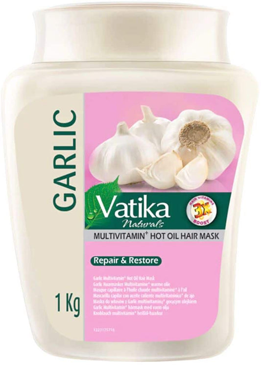 Vatika - Garlic Repair and Restore Natural Multivitamin+ - Hvidløgs hårmaske - 1kg