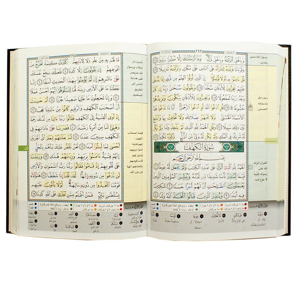Tajweed og memorerings-Koran i velour cover 12x17cm