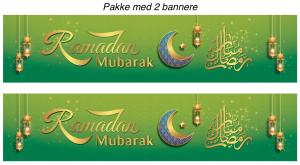 Ramadan Mubarak bannere - 2 stk - 21x89cm