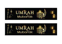 Umrah Mubarak bannere - 2 stk - 87x21cm